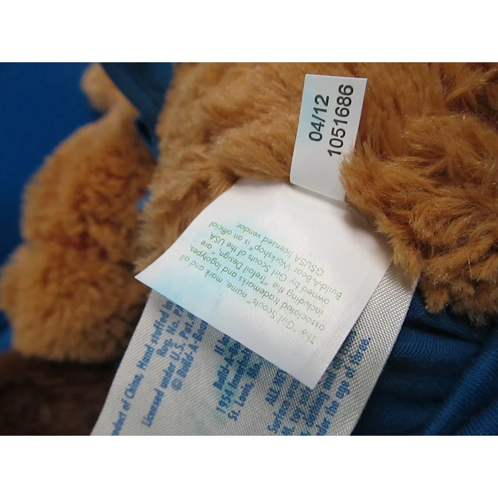 BUILD A BEAR  GIRL SCOUT Lot of 2 Bears w/Outfits Plush Thin Mint & 100th Anniv